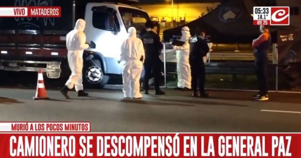 Camionero se descompensó en plena avenida General Paz y murió