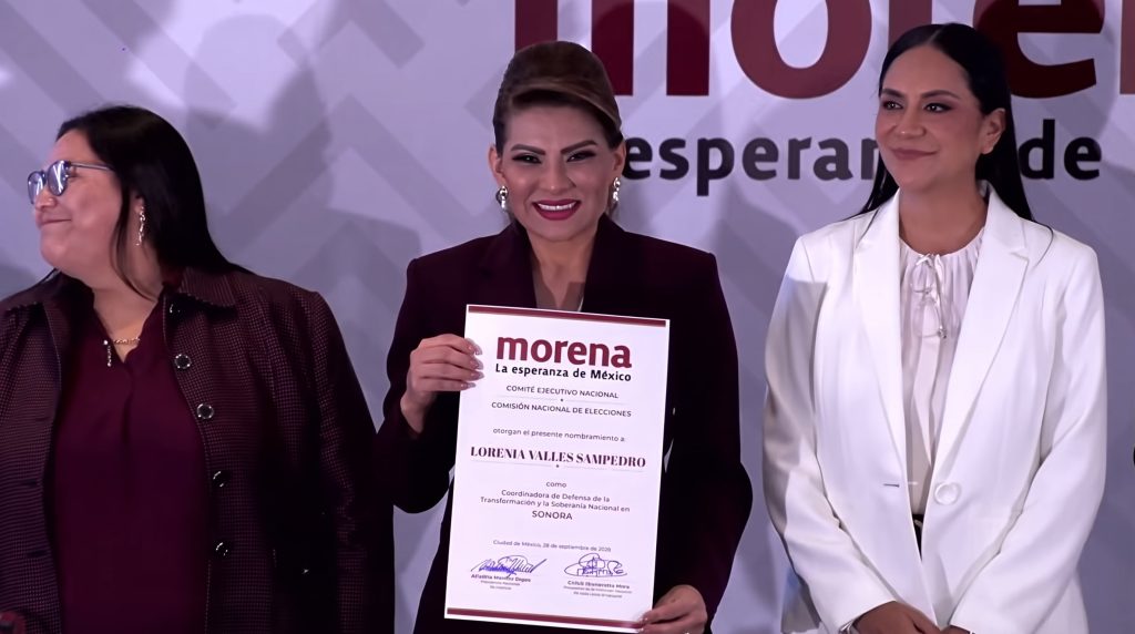 Morena designa a Lorenia Valles Sampedro como coordinadora de Defensa en Sonora