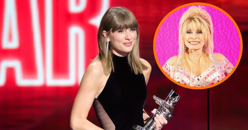 Taylor Swift dedicó su premio en los MTV VMAs a Dolly Parton: “Es la máxima diva del espectáculo”