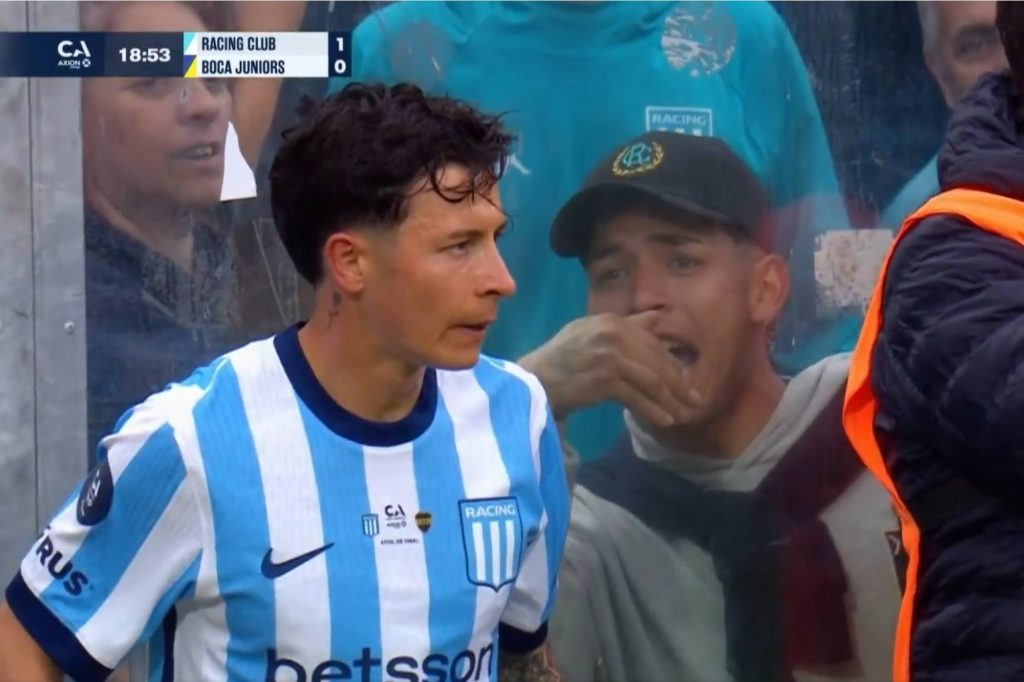 El golazo olímpico de Racing a Boca y la instrucción del hincha indicándole a Gastón Lodico cómo patear