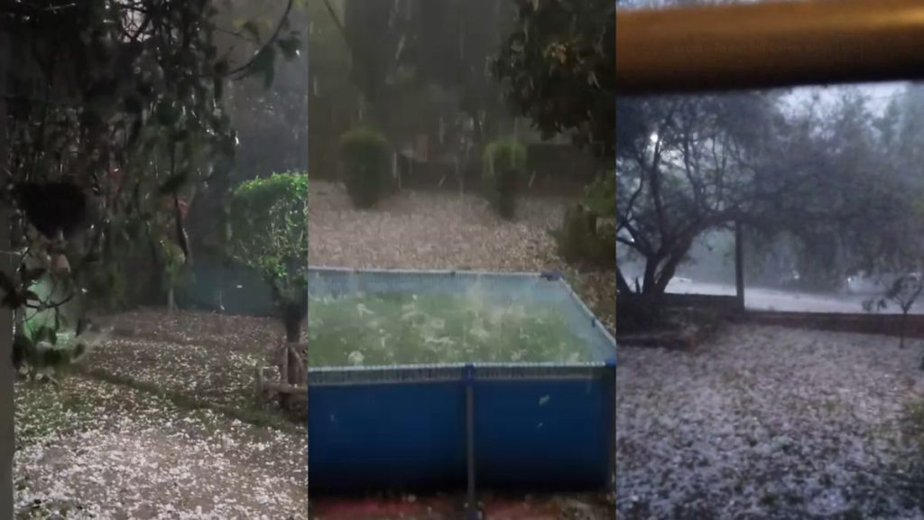 Fuerte temporal azotó Córdoba con tormentas, granizo y ráfagas de viento mientras rige alerta meteorológica