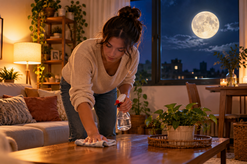 Luna menguante de octubre: los 4 signos que deben limpiar su casa para mover energías