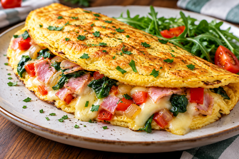Cena resuelta en 15 minutos: el omelette más completo, fácil y delicioso