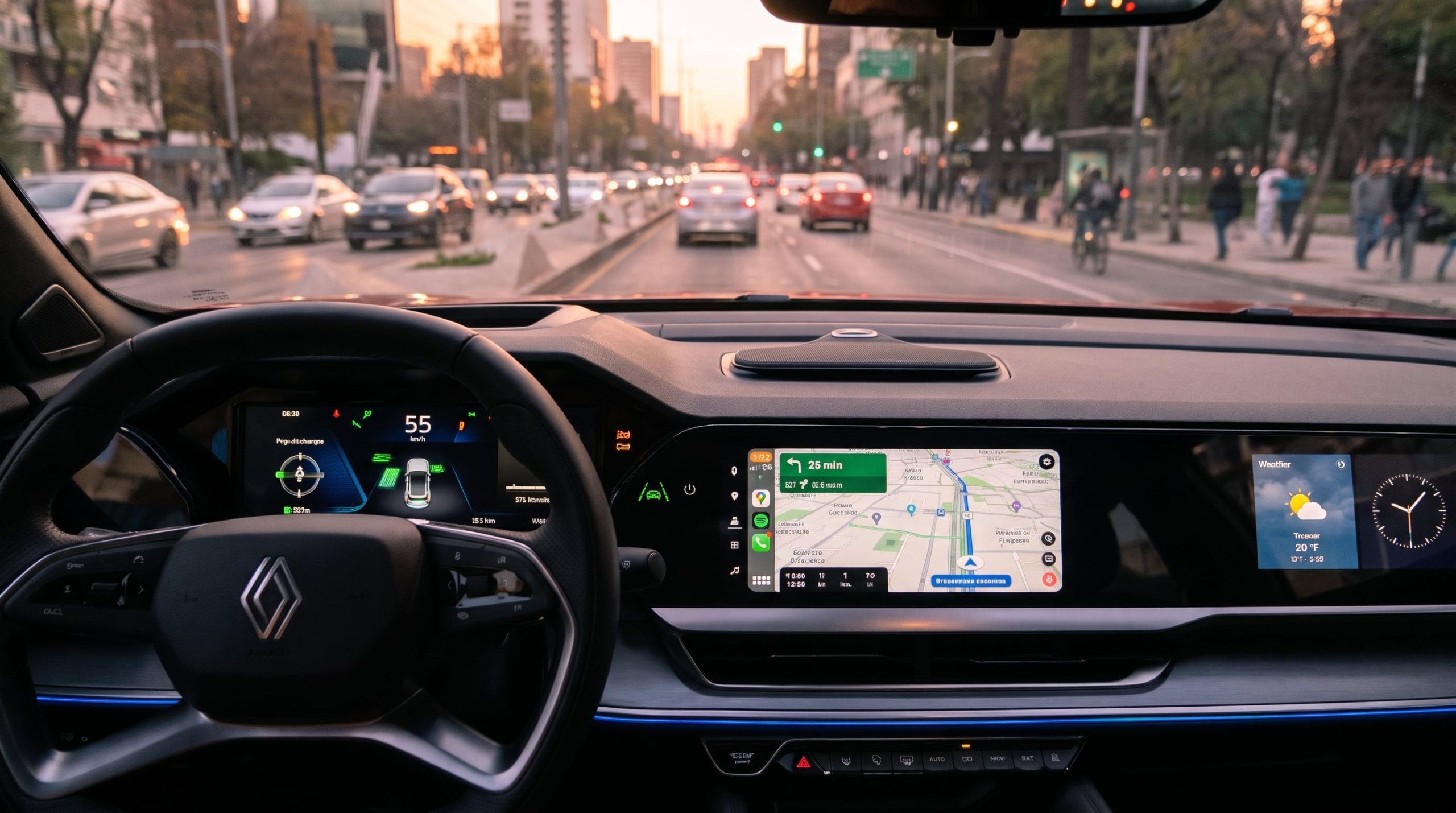 Triple pantalla, cancelación de ruido y 30 ayudas a la conducción: así funciona la tecnología de un auto híbrido