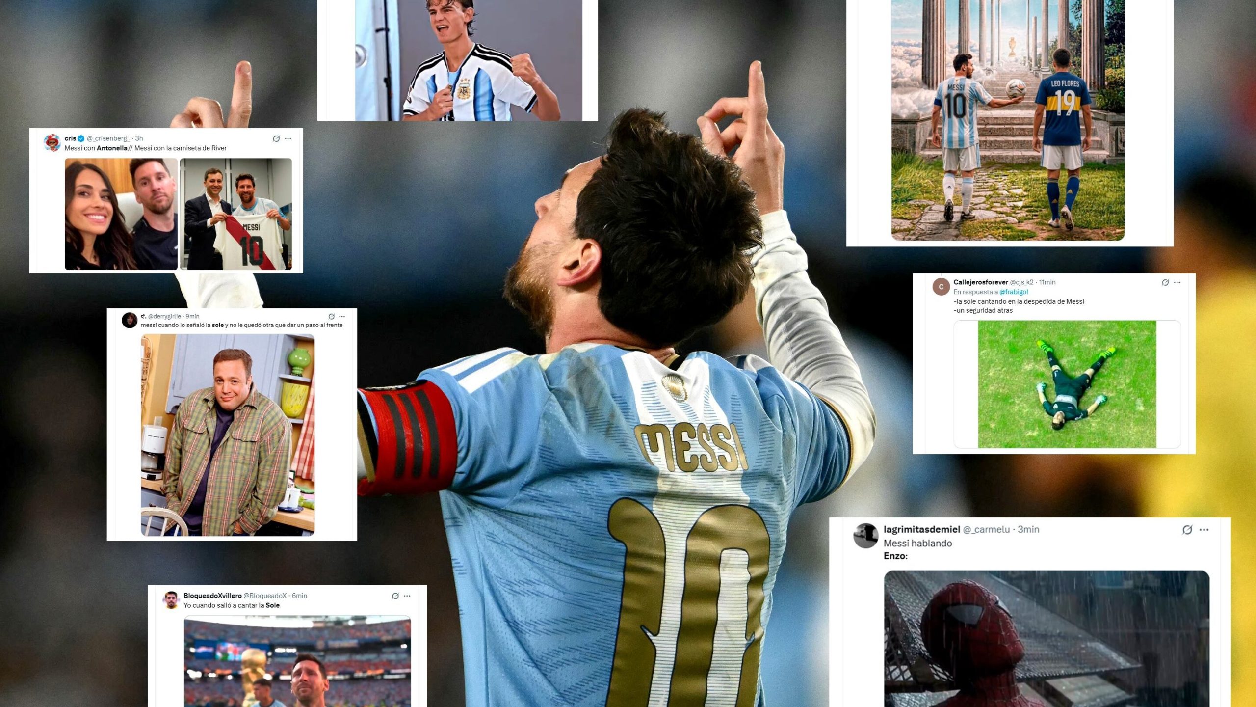 Los memes que dejó la despedida de Messi de la selección argentina: La Sole, el Papu Gómez y el show de drones, los elegidos
