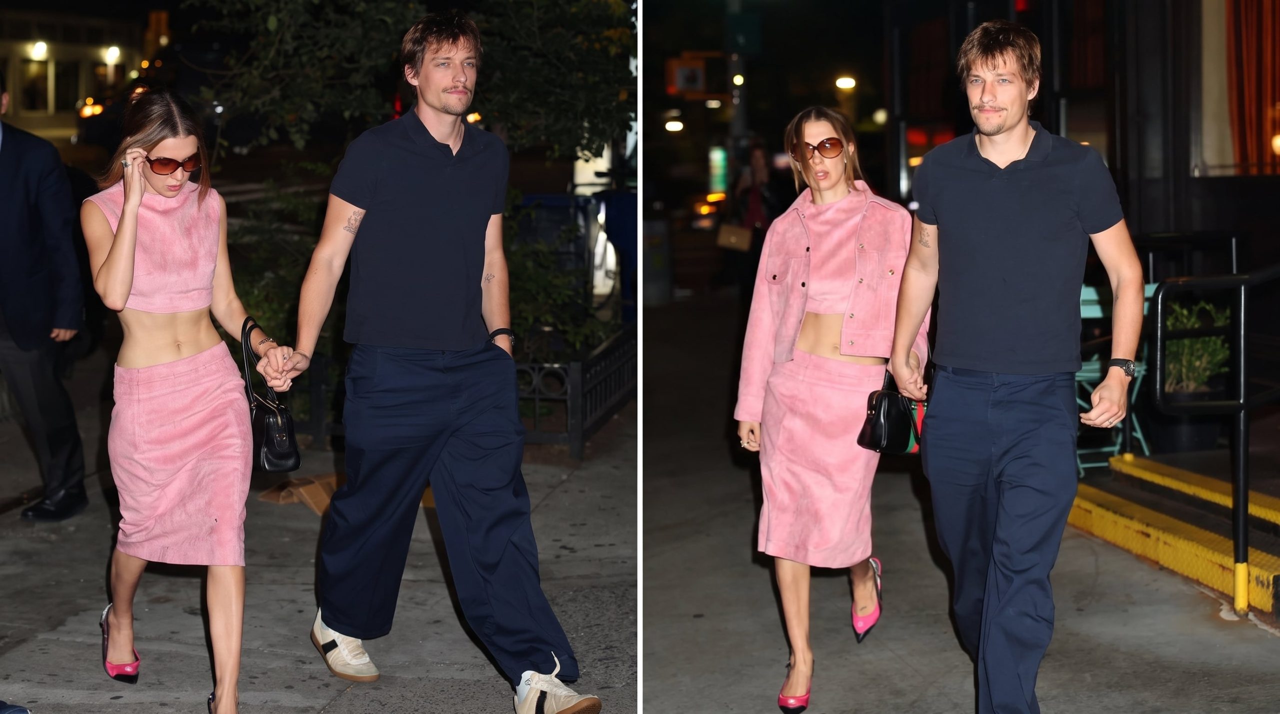 Millie Bobby Brown y Jake Bongiovi, otra vez con looks monocromáticos que reflejan su estilo en pareja