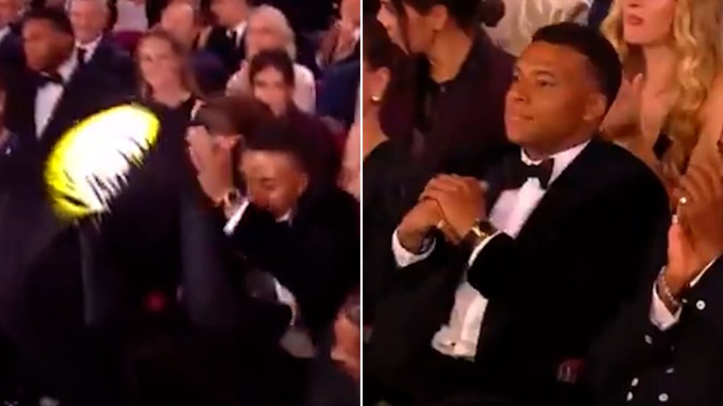 La reacción de Kylian Mbappé cuando anunciaron a Harry Kane como el ganador del Balón de Oro 2026