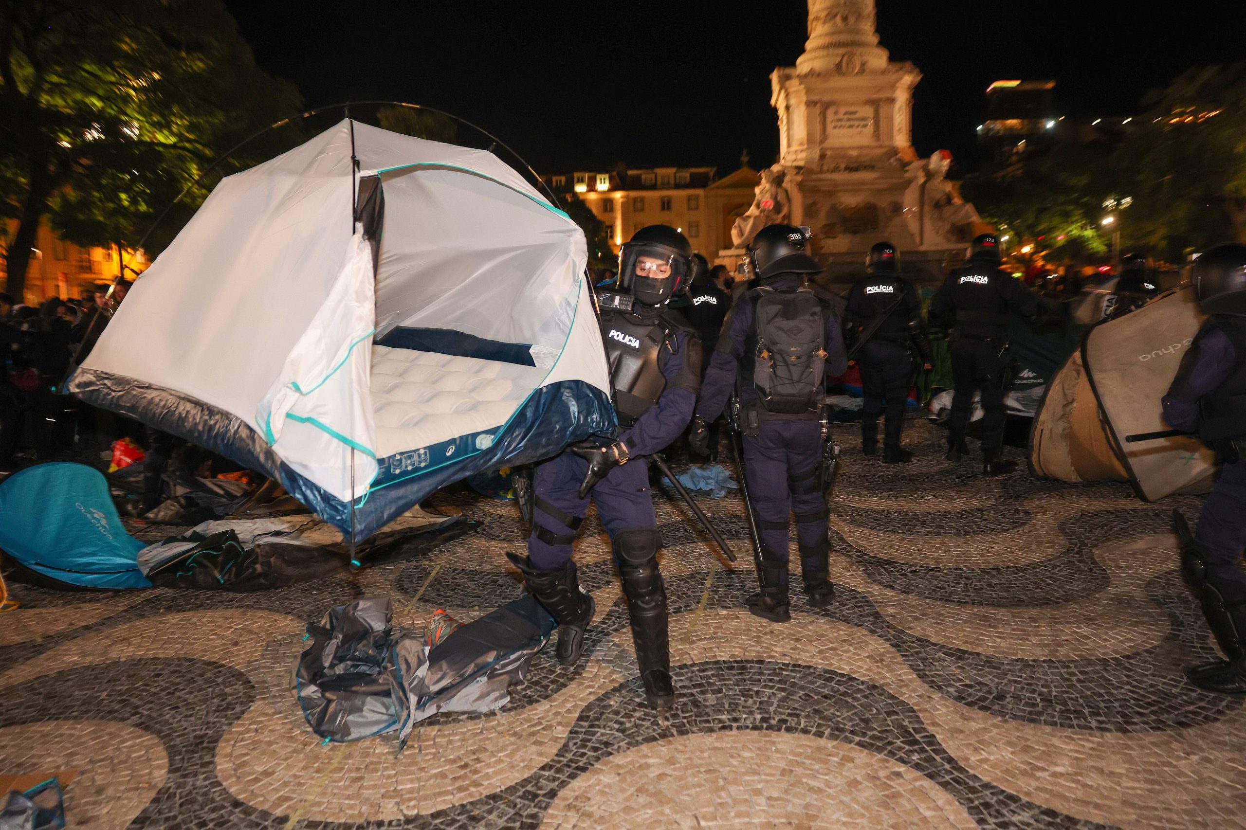 Desmantelan los campamentos de protesta en Portugal