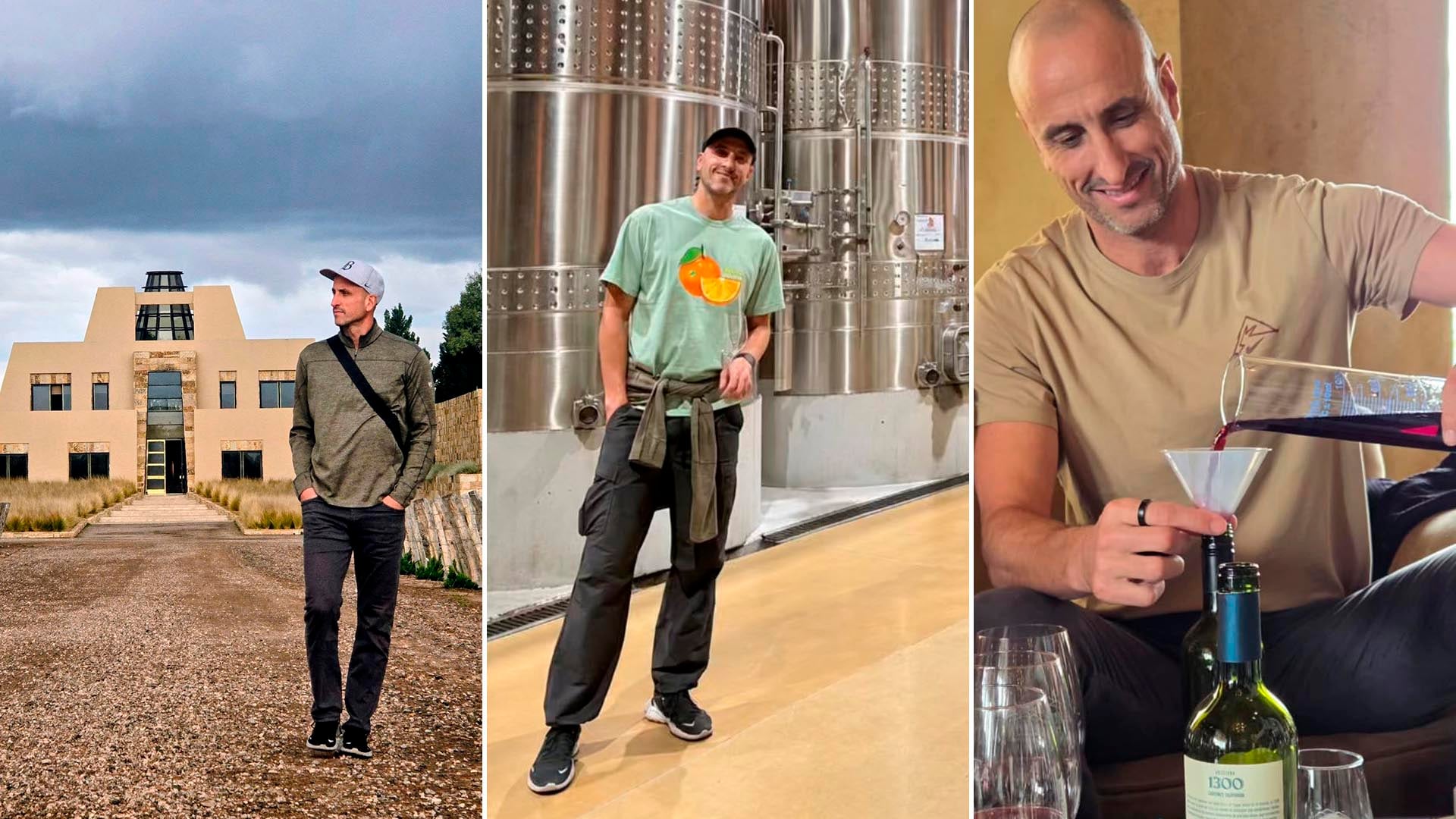 El álbum de fotos de la recorrida de bodegas de Manu Ginóbili durante sus vacaciones en Mendoza: “¡Qué linda semana con amigos!“