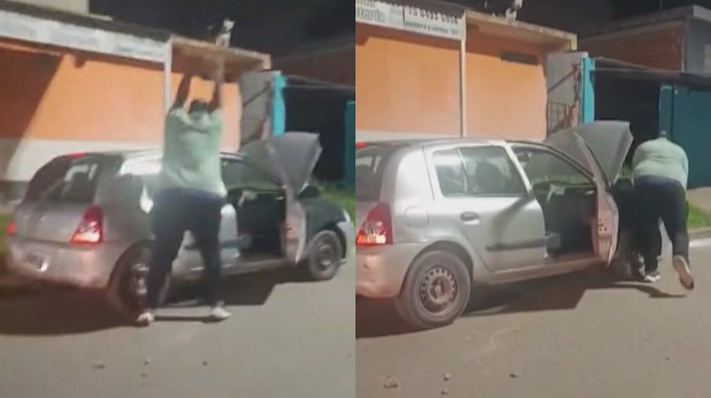 Relatos Salvajes en Monte Grande: le chocaron el auto, destrozó a piedrazos el otro vehículo y terminó detenido