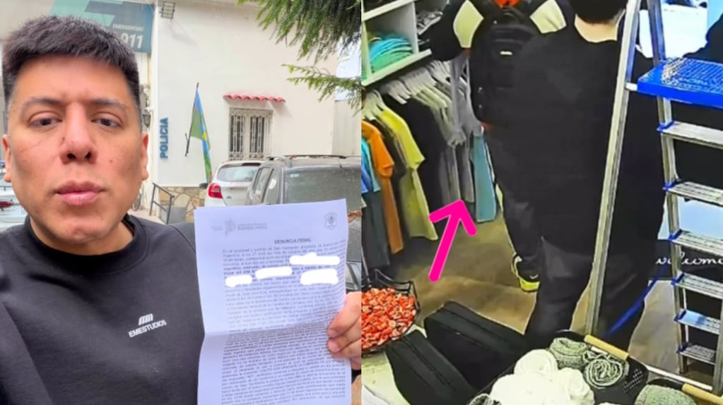 Mariano de la Canal mostró cómo cuatro mecheros robaron en su local de ropa: “Van a terminar presos”