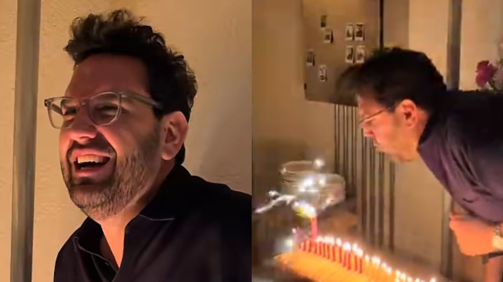 “Casi se nos incendia”: el susto que se llevó Damián Betular al soplar las velas de su torta de cumpleaños