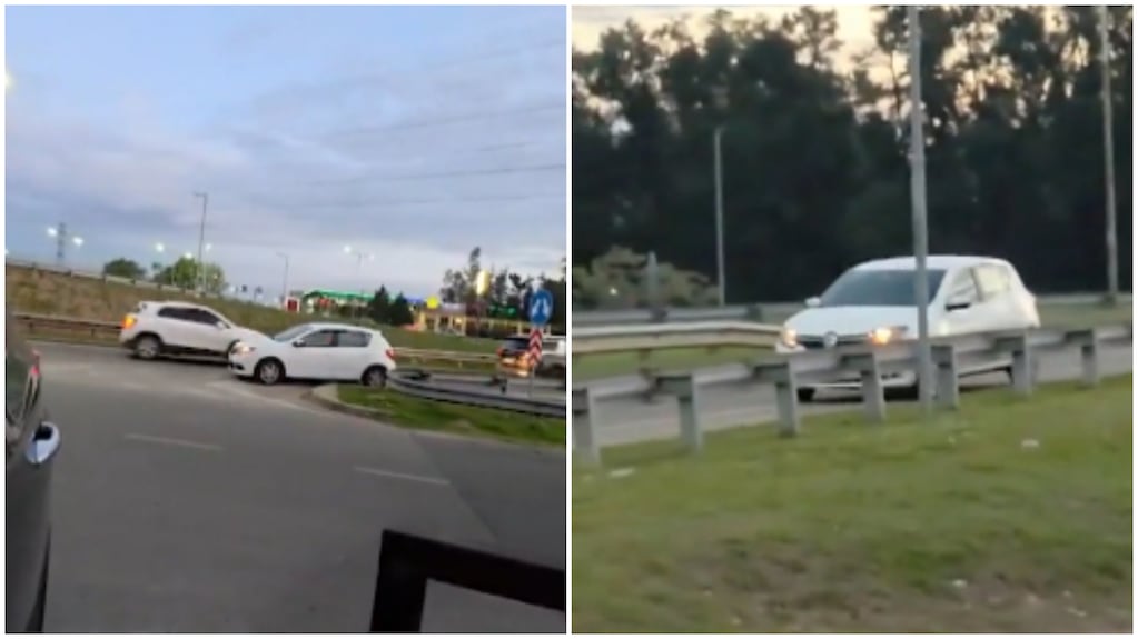 Video: se equivocó de camino y manejó a contramano por la Panamericana en hora pico