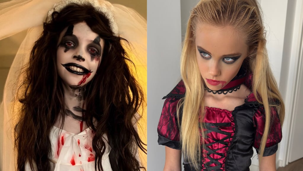 Minilooks de Halloween: Isabella Icardi y Matilda Salazar sorprendieron con sus disfraces de novia sangrienta y vampiresa