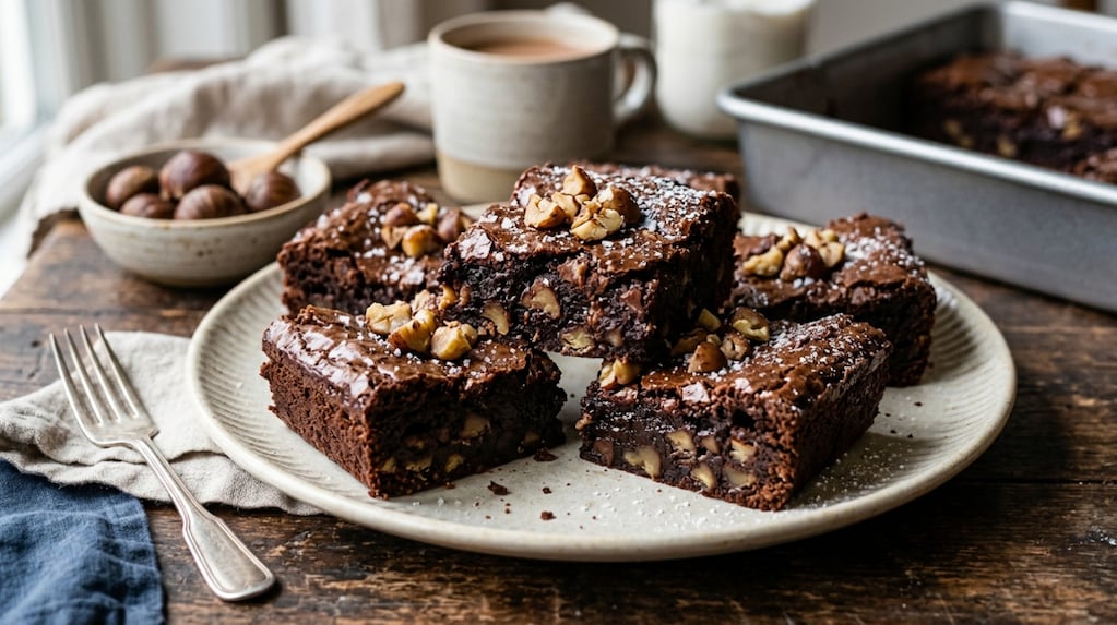 Daniel, cocinero: “El brownie más húmedo no se hace con harina de trigo, sino con 150 g de chocolate negro, 100 g de manteca  y 150 g de castañas”