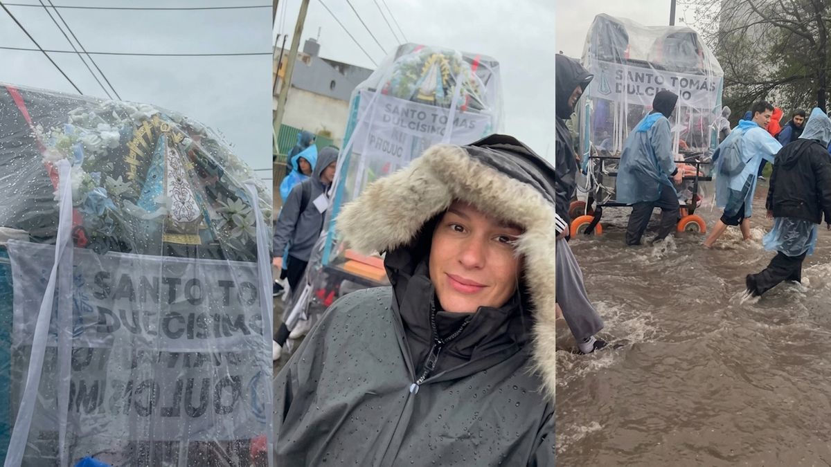 Pampita sorprendió con una profunda reflexión durante la Peregrinación a Luján bajo la lluvia