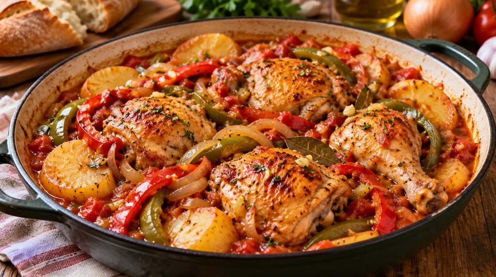 Receta de pollo a la portuguesa: fácil, paso a paso y con una salsa irresistible